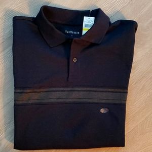 Mens VanHeusen Long Sleeved Polo Shirt